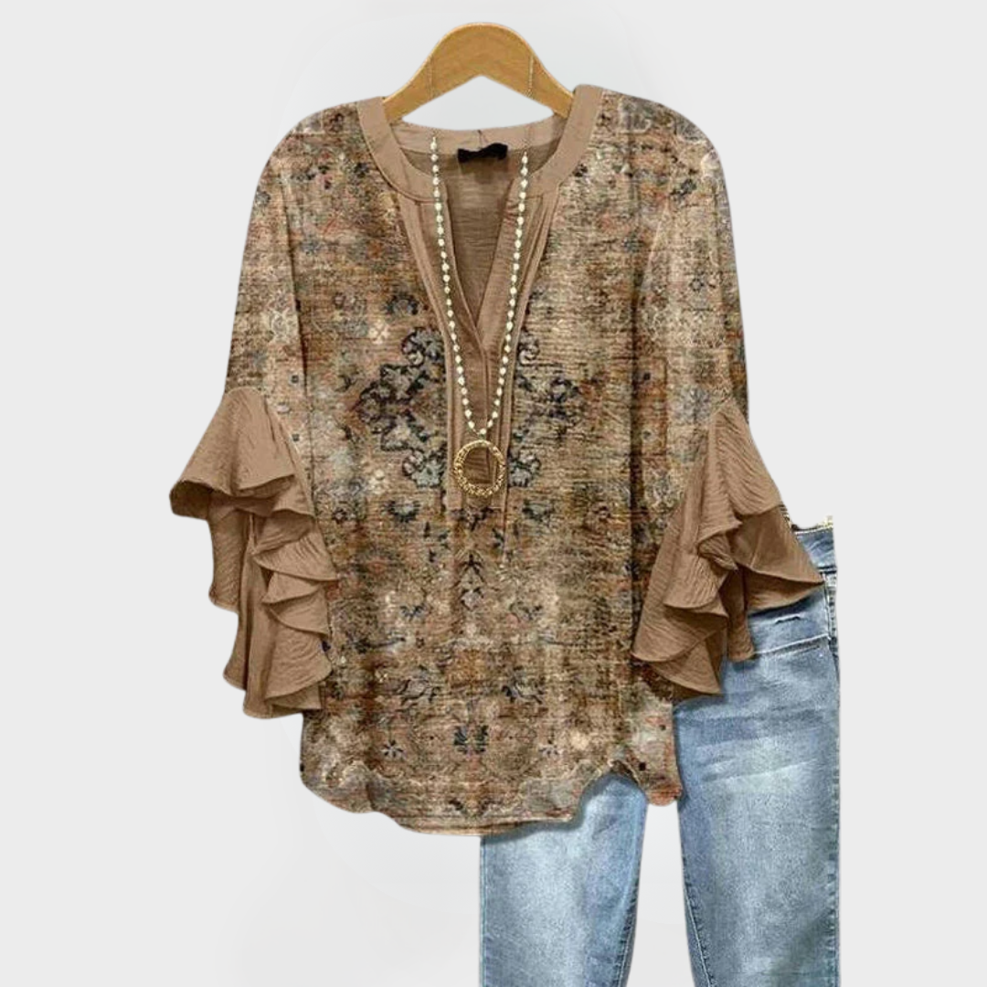 Elisa™ | Vintage Print Top