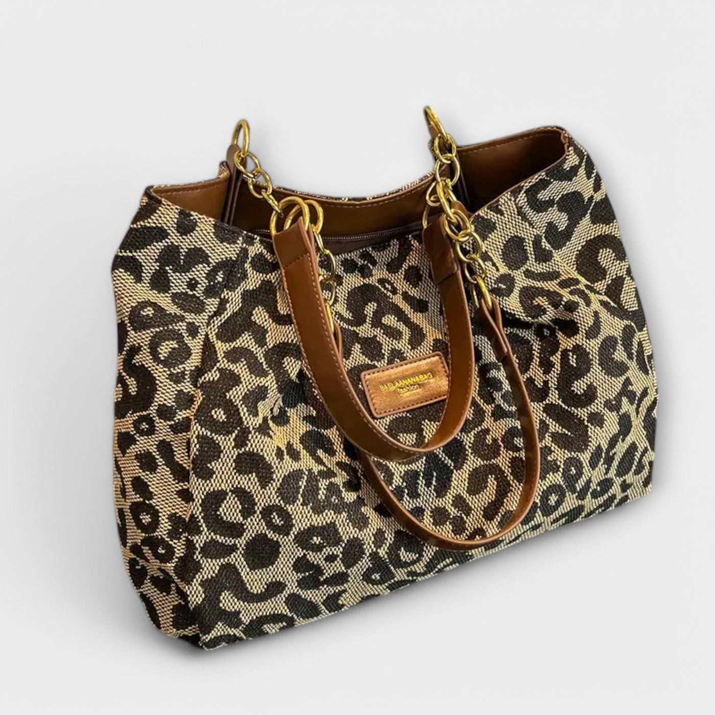 Rebecca - Leopard Print Canvas Tote