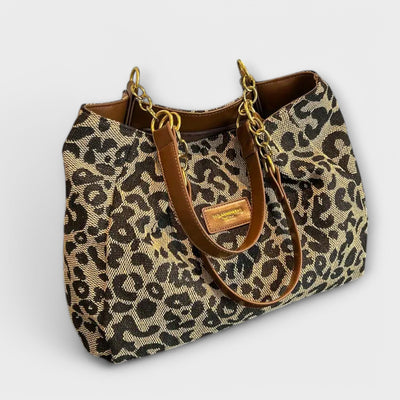 Rebecca - Leopard Print Canvas Tote