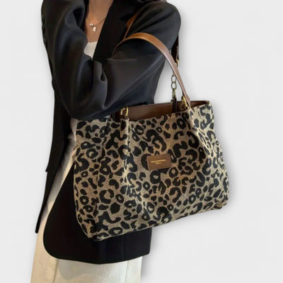 Rebecca - Leopard Print Canvas Tote