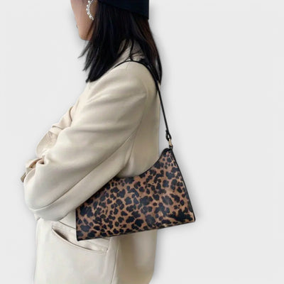 Margaret - Leopard Patterned Shoulder Bag in French Style