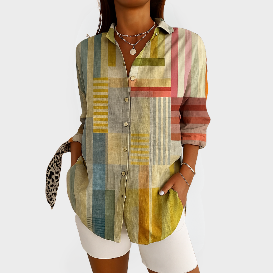 Veronica™ | Blouse with Colorful Design