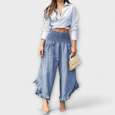 Jaya - Linen Pants with Stylish Pleat Details
