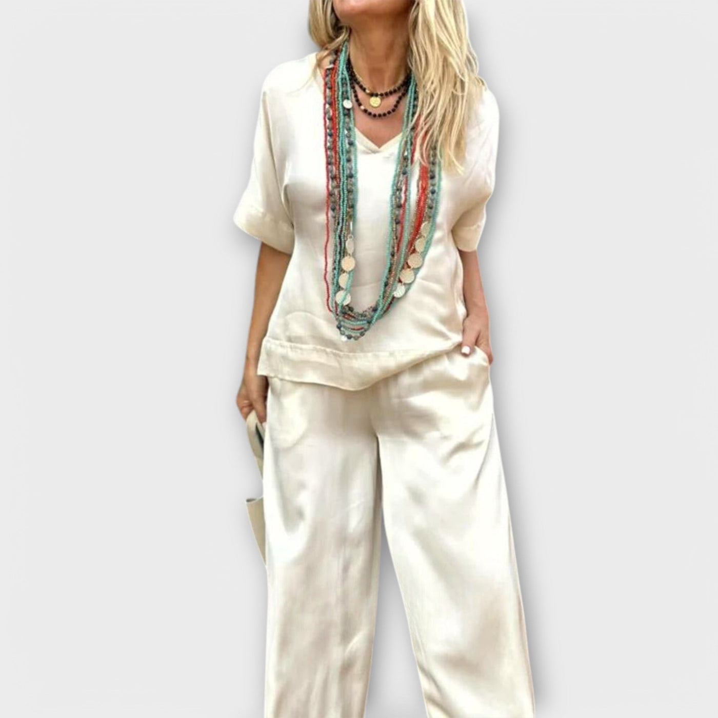 Complete Blouse and Pants Hazel Elysian Elegance