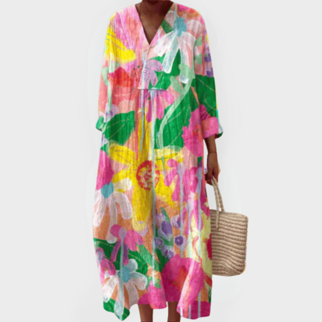 Tilly | Watercolor Bloom Breezy Maxi Dress