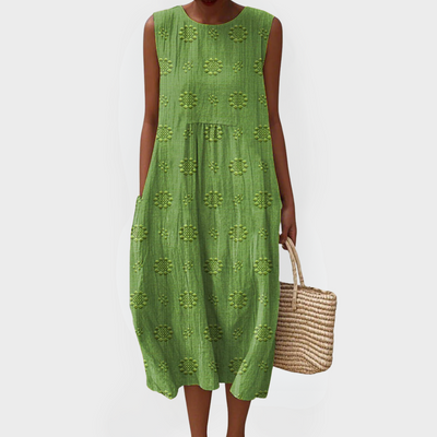 RUTH | PRINTED LONG DRESS WITH TUMMY COVERAGE