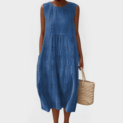 RUTH | PRINTED LONG DRESS WITH TUMMY COVERAGE