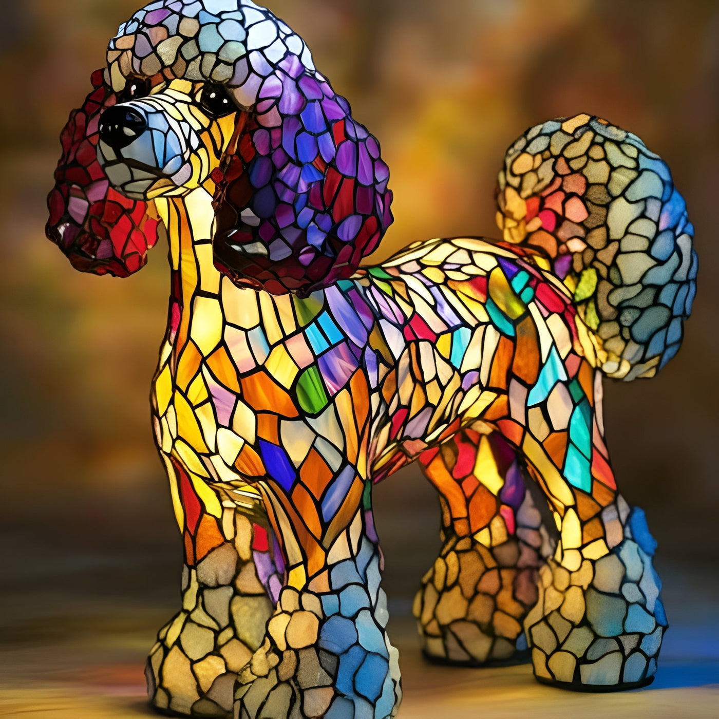 Gigi | Magisk Colored Glass Dog Lamp