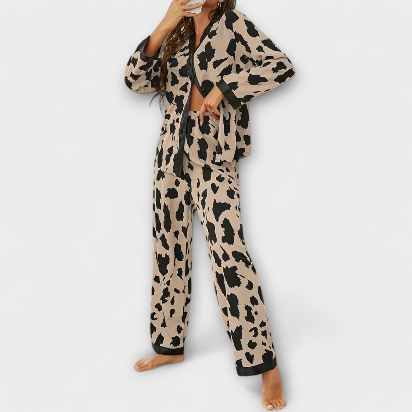 Elegant Pajama Set for Spring and Autumn