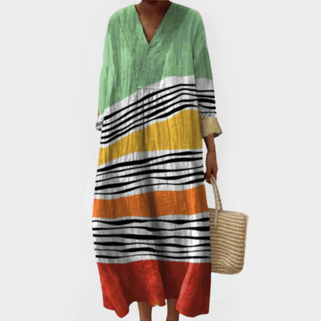 Marina | Coastal Stripes Relaxed Maxi Dress
