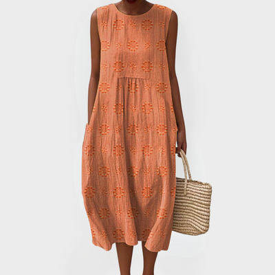 RUTH | PRINTED LONG DRESS WITH TUMMY COVERAGE
