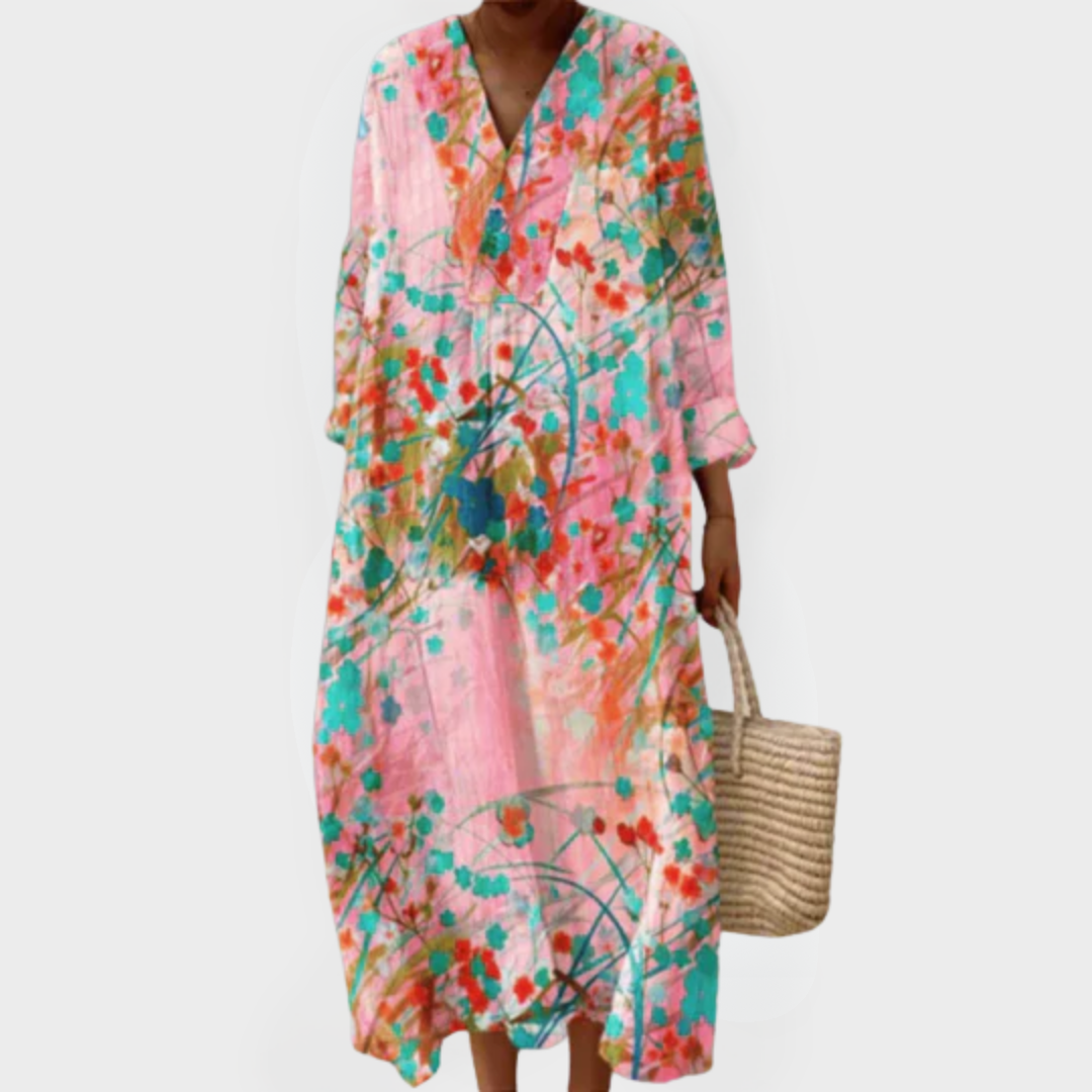 Lana | Soft Blush Floral Flow Dress
