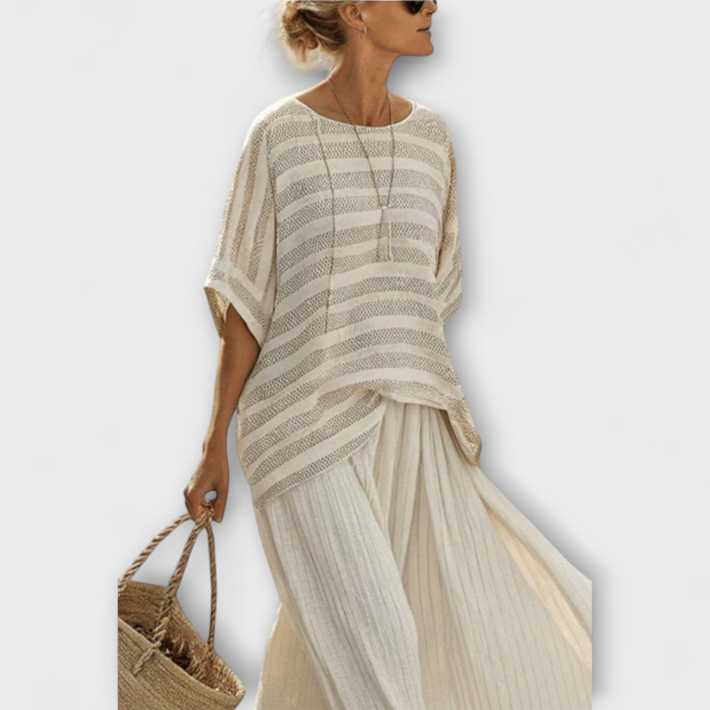 Emma - Stylish Striped Blouse and Flowing Pant