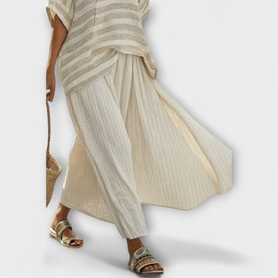 Emma - Stylish Striped Blouse and Flowing Pant