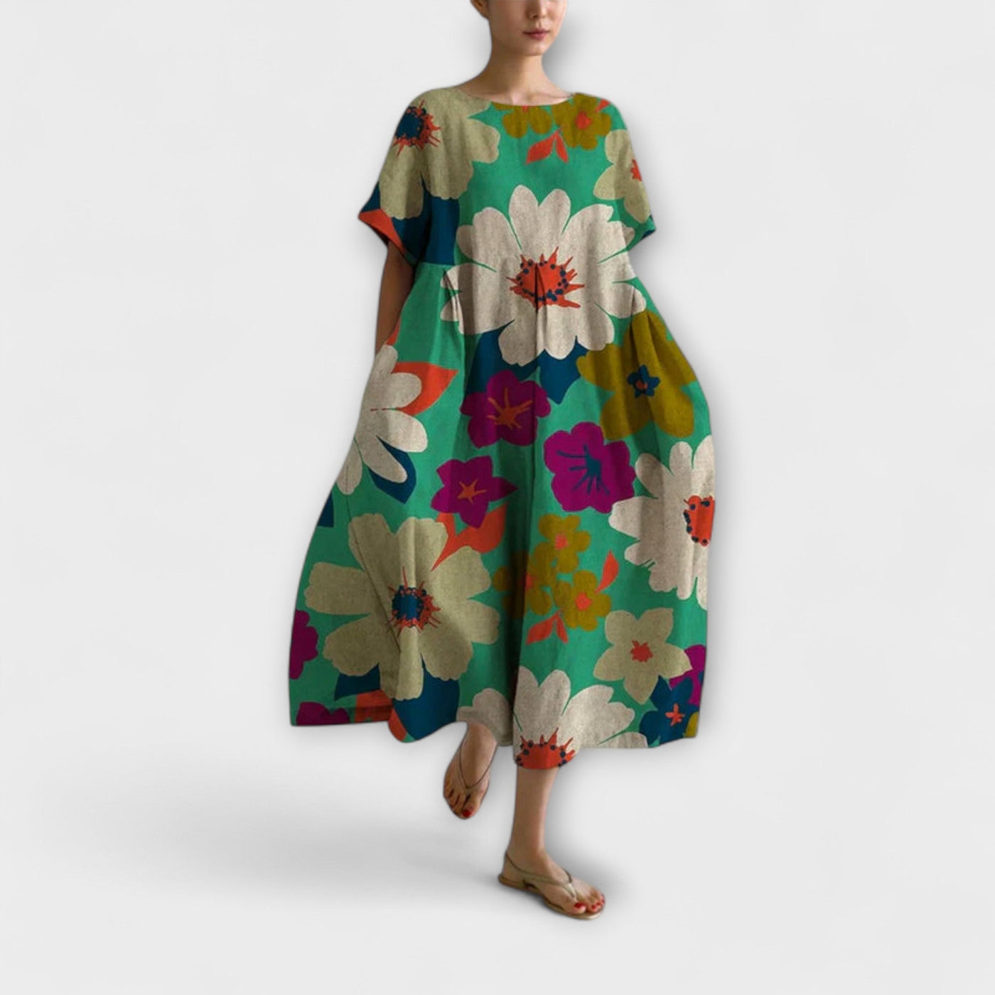 VITTORIA - Vibrant Midi Floral Dress