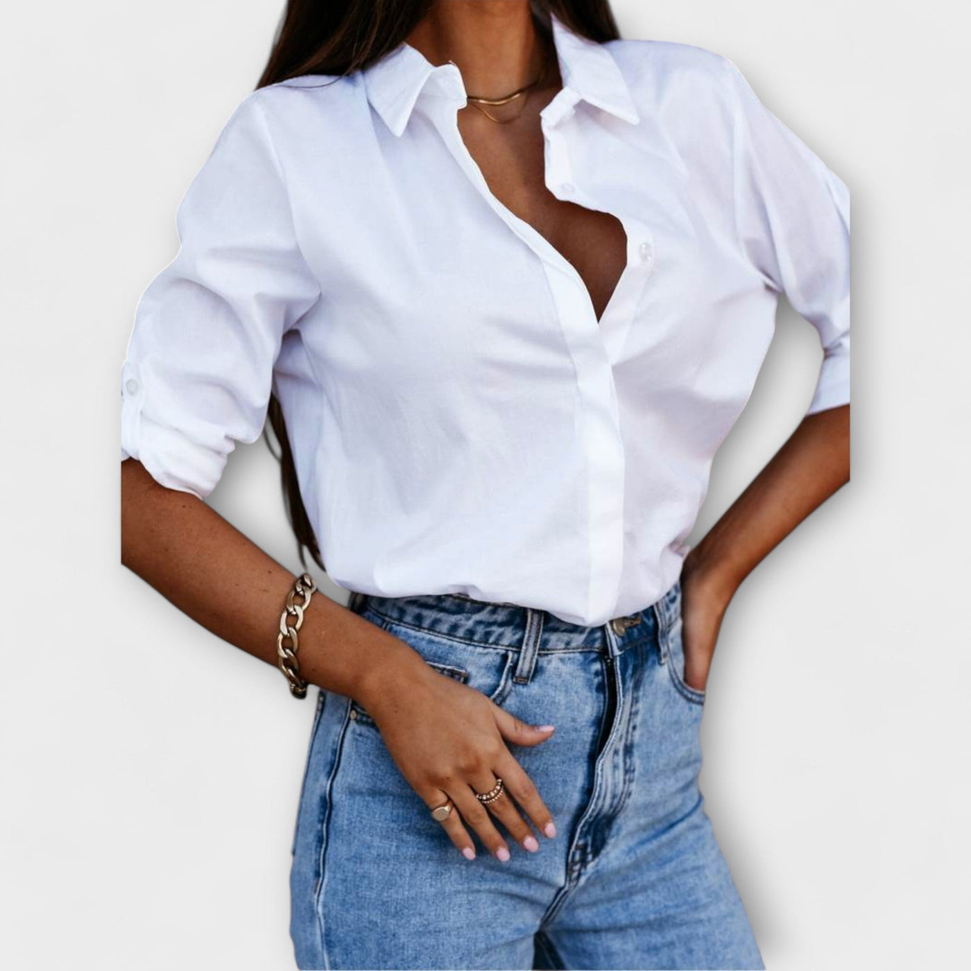 Jessica - relaxed blouse with V-neck