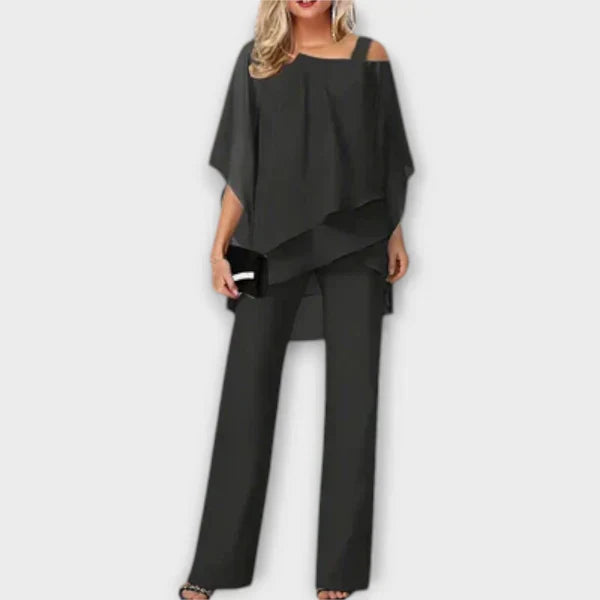 Luna – Elegant Two-Piece Set with Cold Shoulder