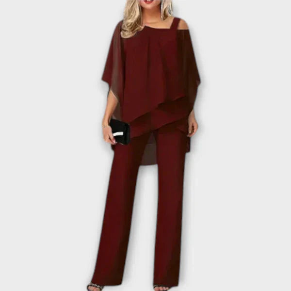 Luna – Elegant Two-Piece Set with Cold Shoulder