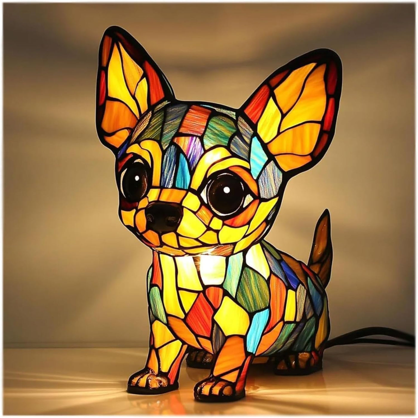 Chacha | Magic Dog Lamp in Colored Glass