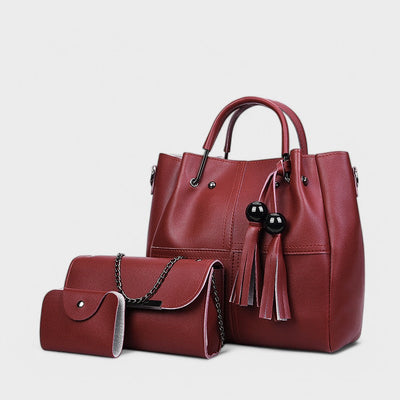 Connie - 3-Piece Trendy Bag Set with Tassels