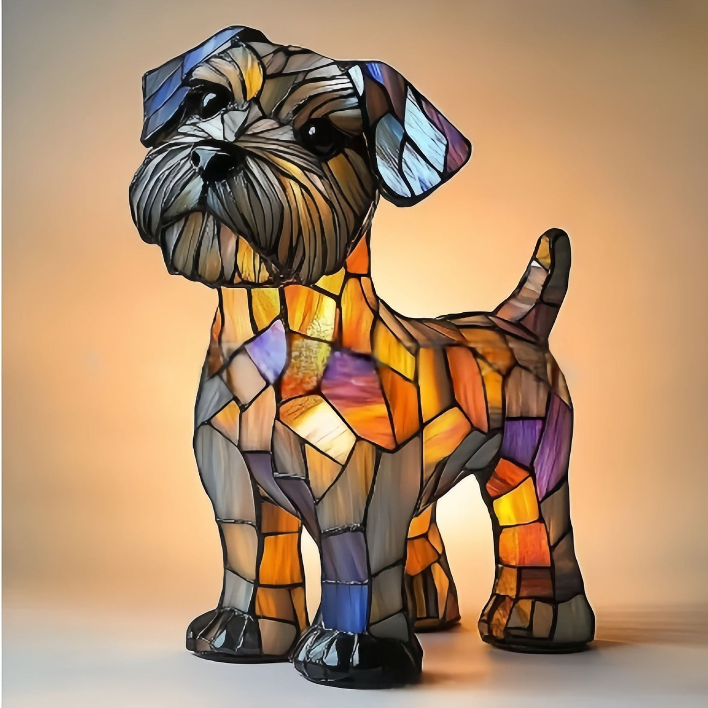 Rocky | Magical Dog Lamp in Colored Glass