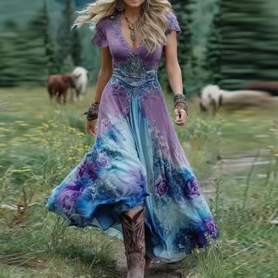 Celestine | Custom Floral Dress