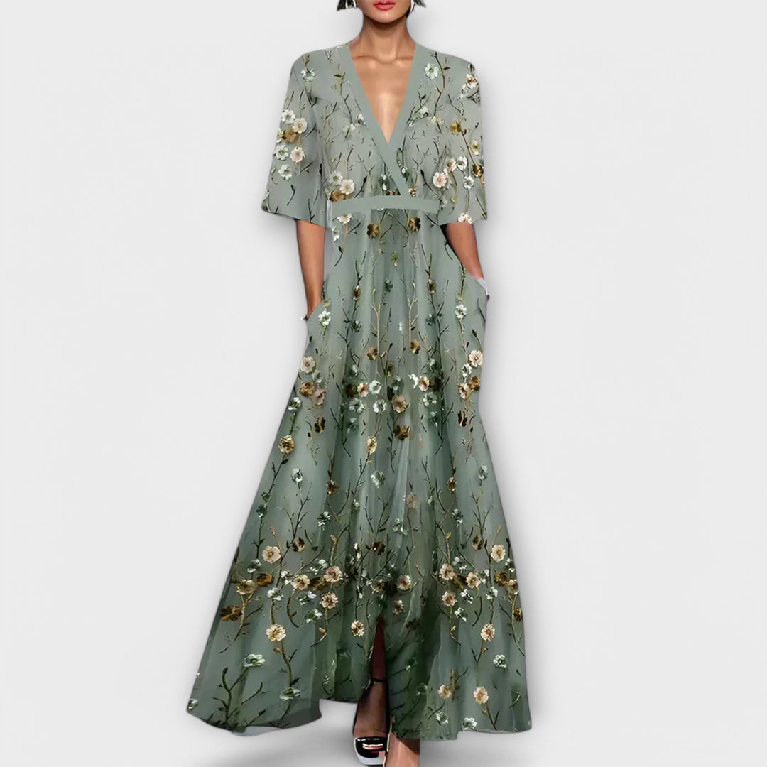 Jana - Floral Comfortable Maxi Dress