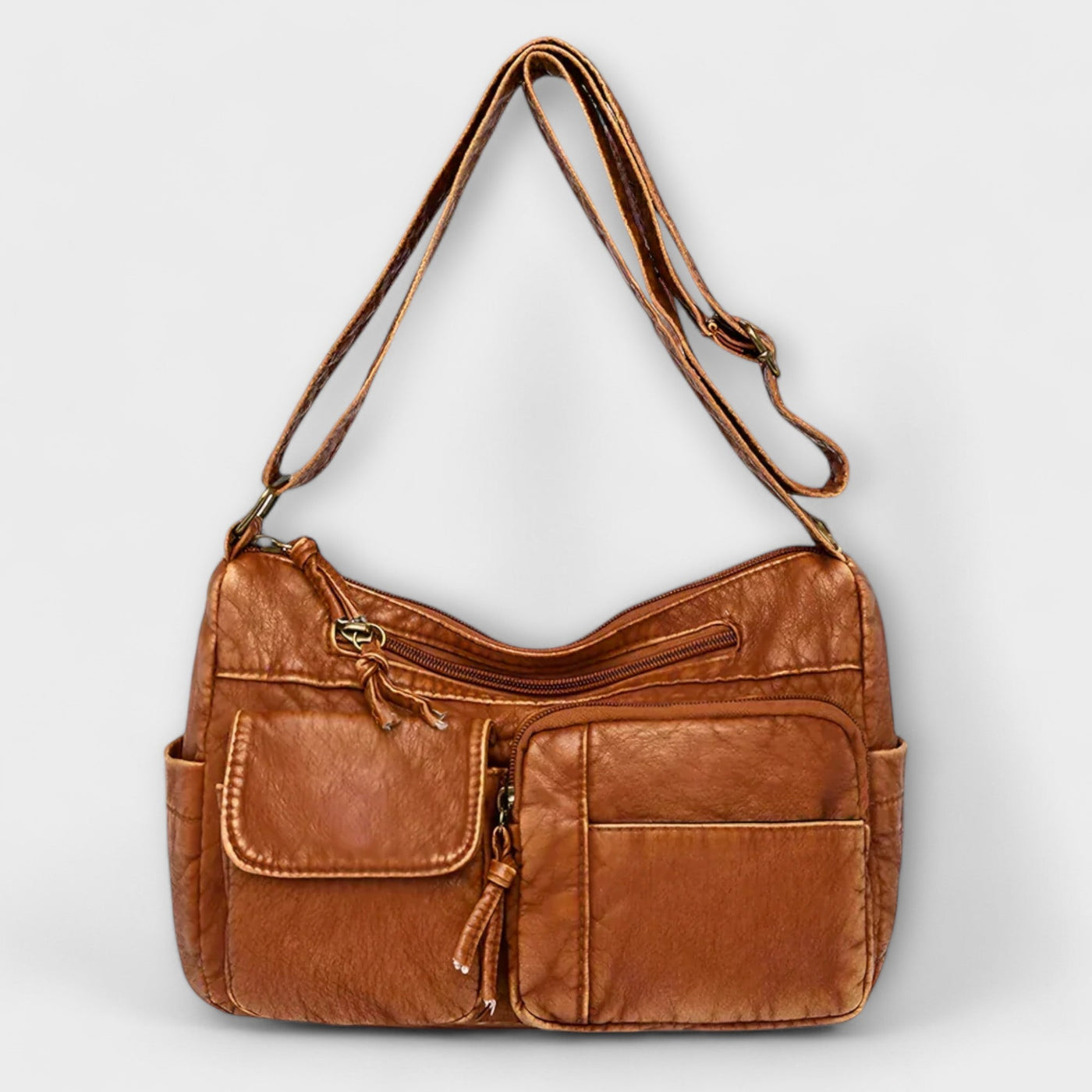 Sandra - Old-School Leather Bag
