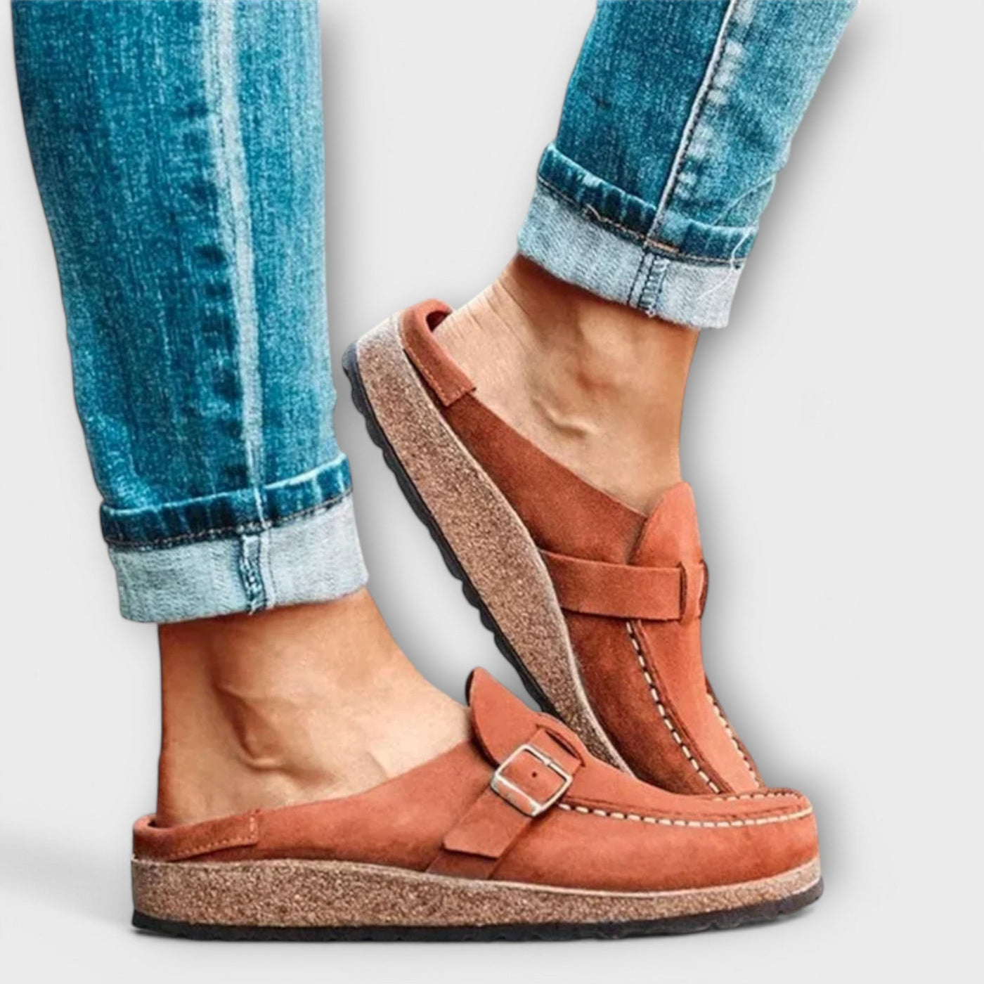 Orthopedic Women's Shoes with Elegant Buckle
