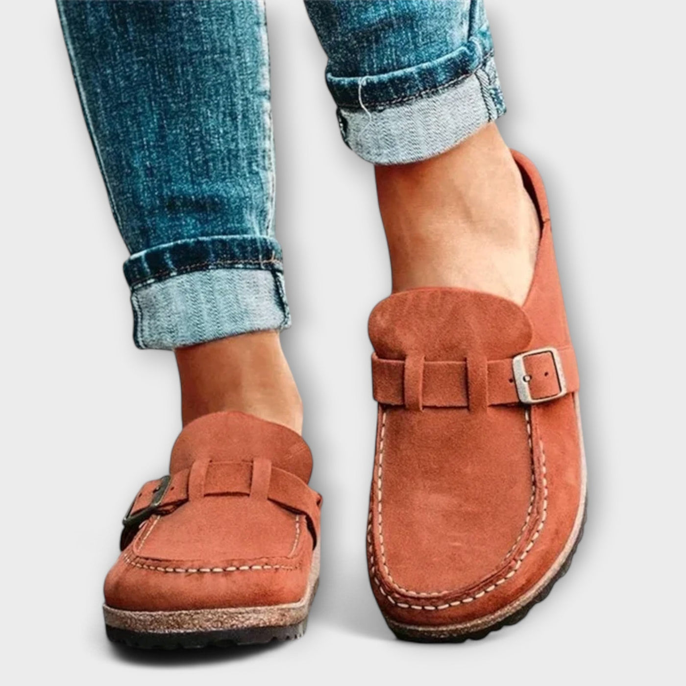 Orthopedic Women's Shoes with Elegant Buckle