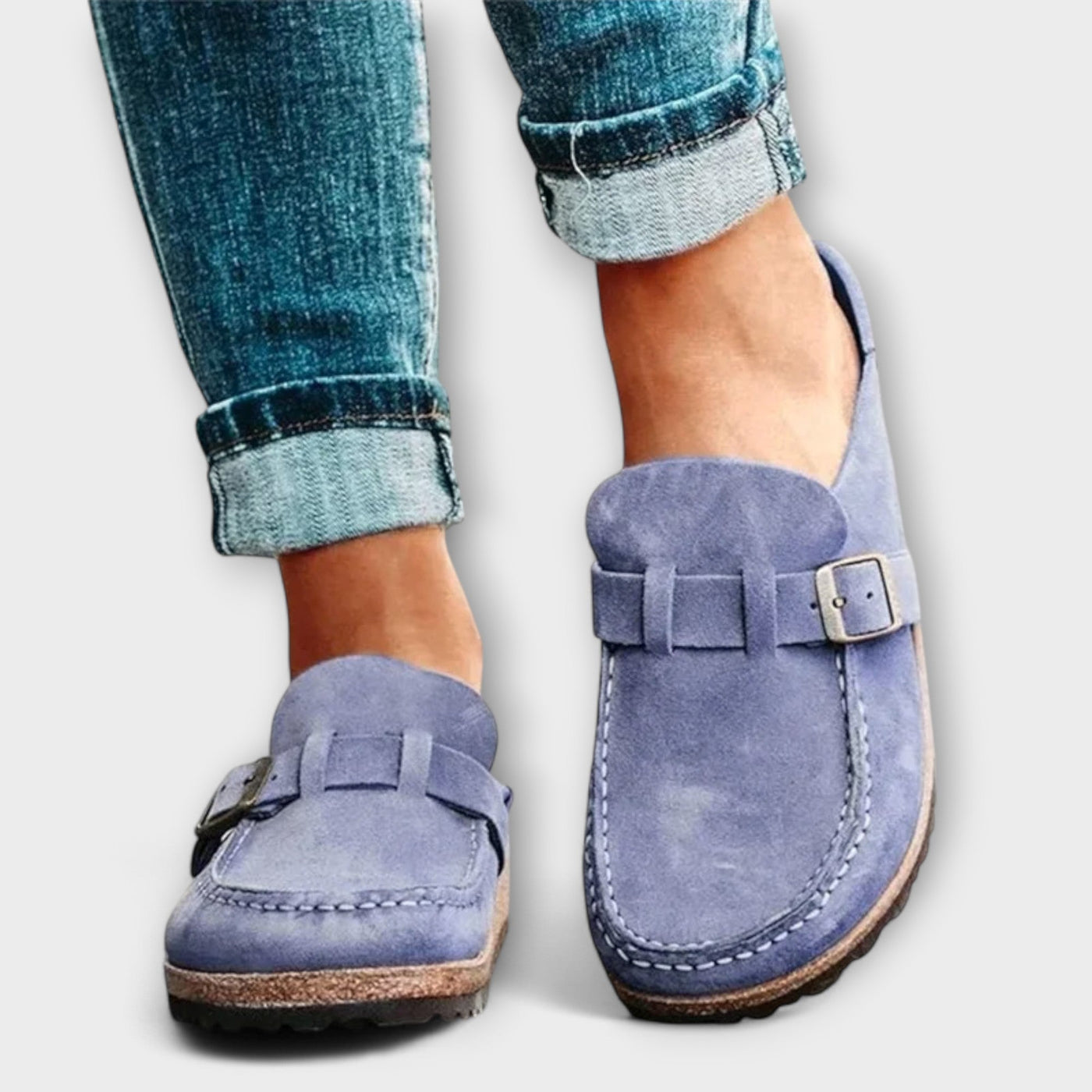 Orthopedic Women's Shoes with Elegant Buckle