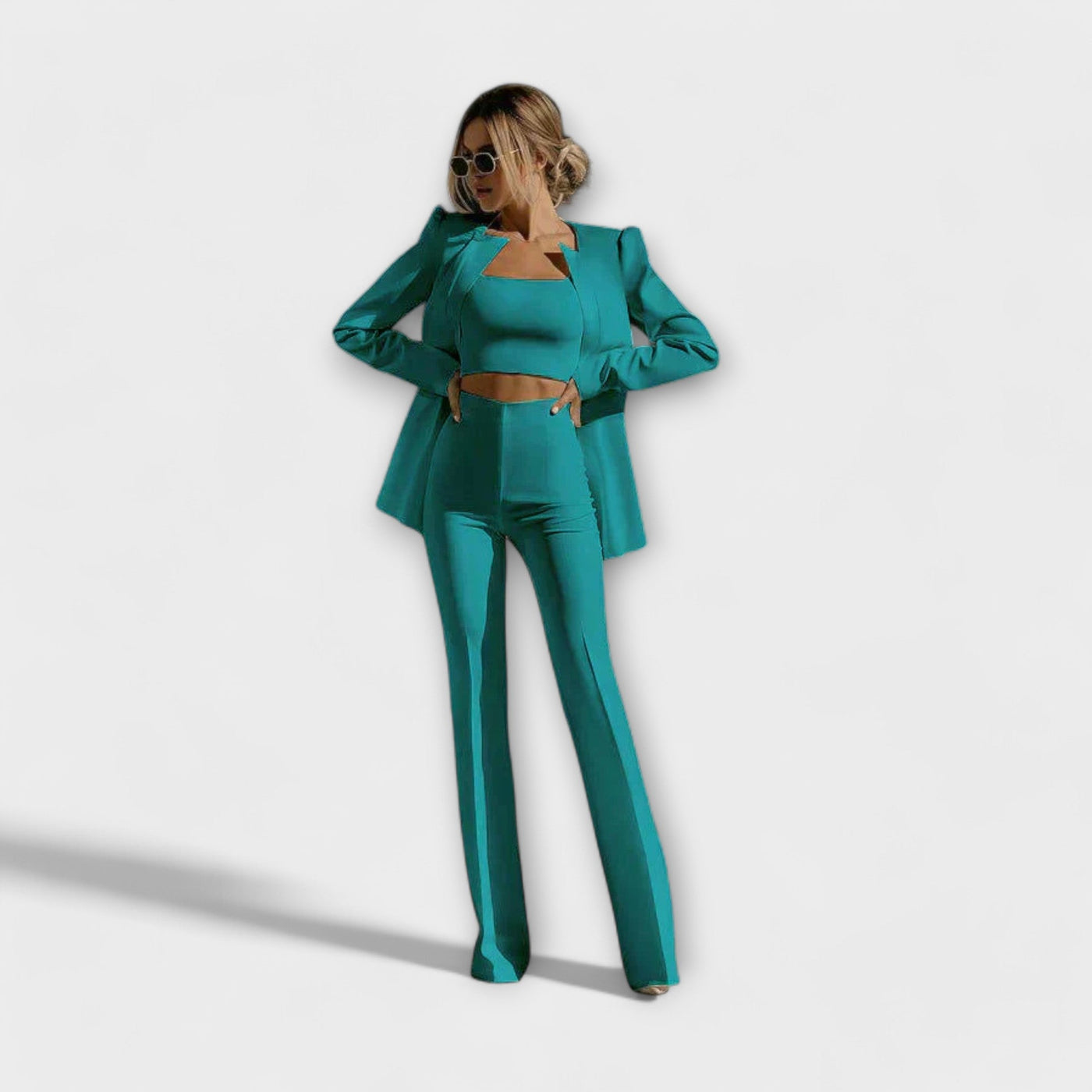 Selina – Stylish 3-Piece Set (Blazer, Top, Pants)