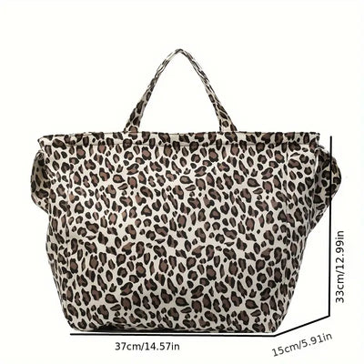 Donna - Stylish Leopard Print Tote
