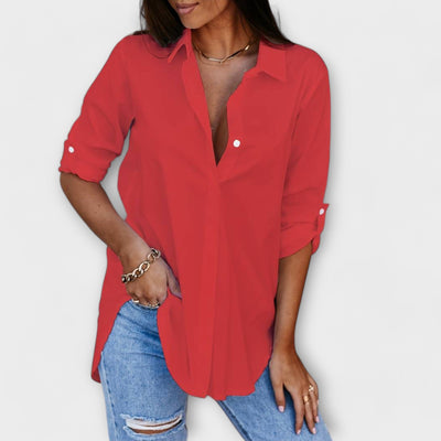 Jessica - relaxed blouse with V-neck