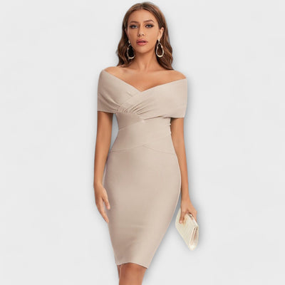 Elegant dress with V-neckline