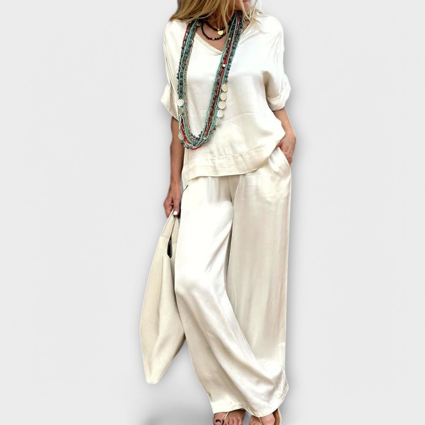 Complete Blouse and Pants Hazel Elysian Elegance