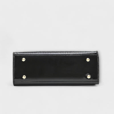 Janice - Glossy Crocodile Pattern Handbag