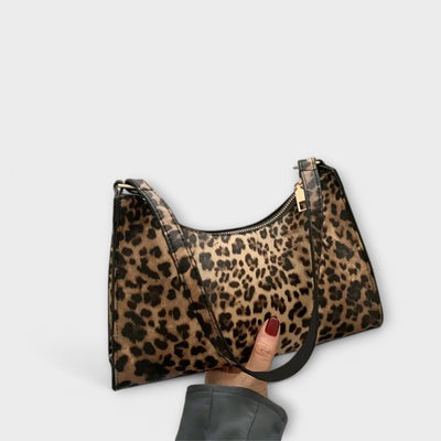 Margaret - Leopard Patterned Shoulder Bag in French Style