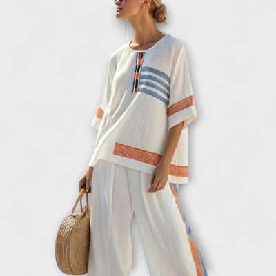 Lydia - White Ethnic Daisy Set