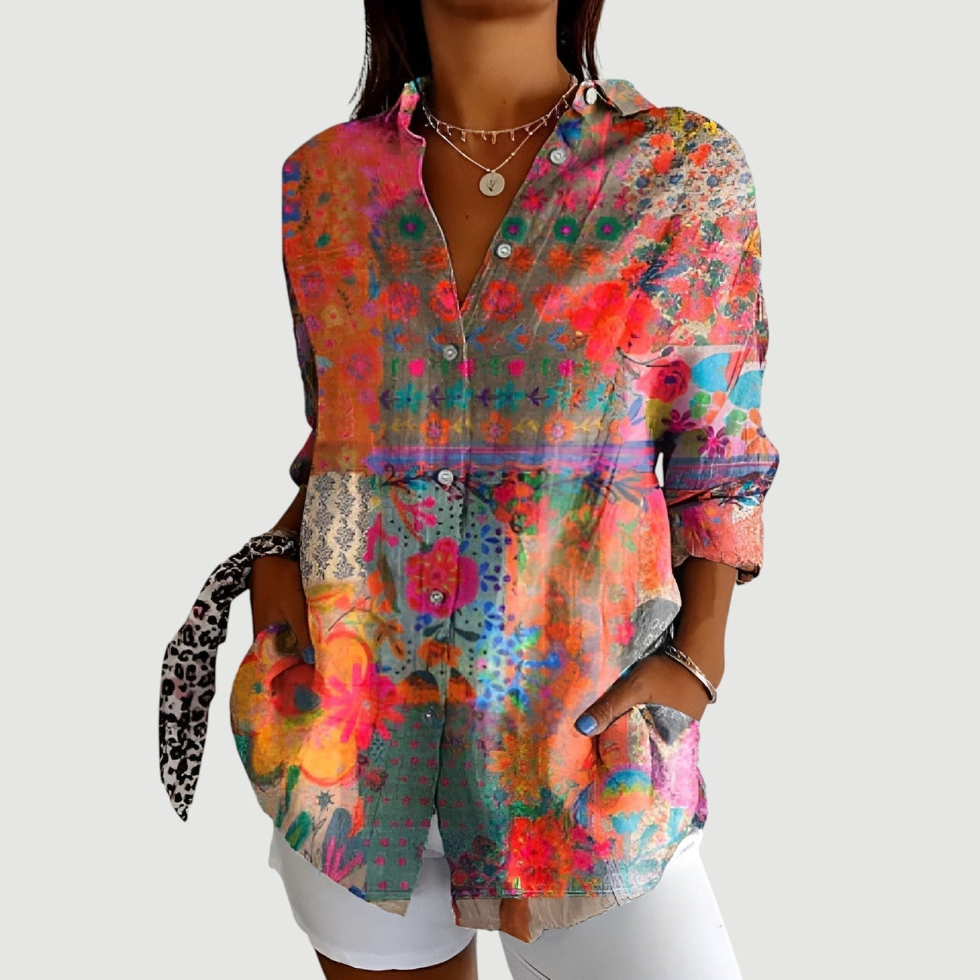 Ally™ | Blouse with Colorful Design
