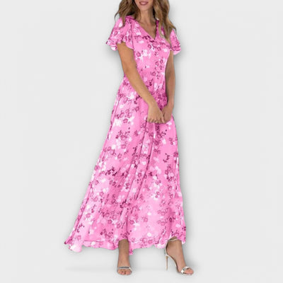 Jasmina | Soft Floral V-Neck Dress
