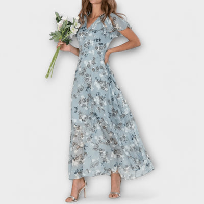 Jasmina | Soft Floral V-Neck Dress