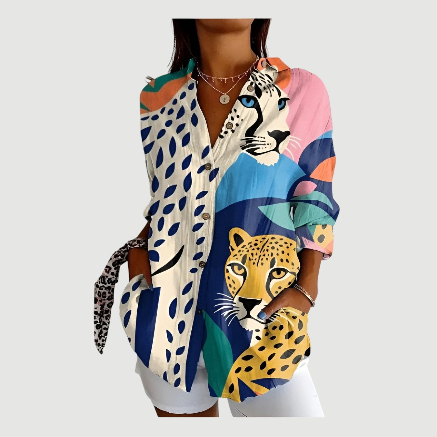 Layla™ | Blouse with Colorful Design